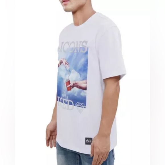 Eternity Men's "White" Diamonds Dancing Icons Short Sleeve Tee size 3X - Picture 11 of 11